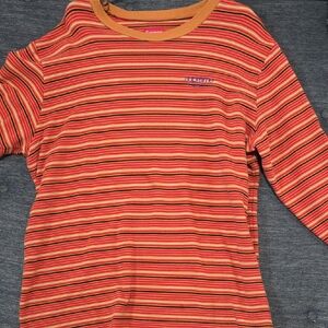 Supreme Orange Striped Crewneck Sweater